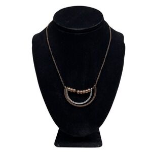 Paparazzi Bronze Copper Silver Tone Necklace & Earrings Set Fashion Jewelry